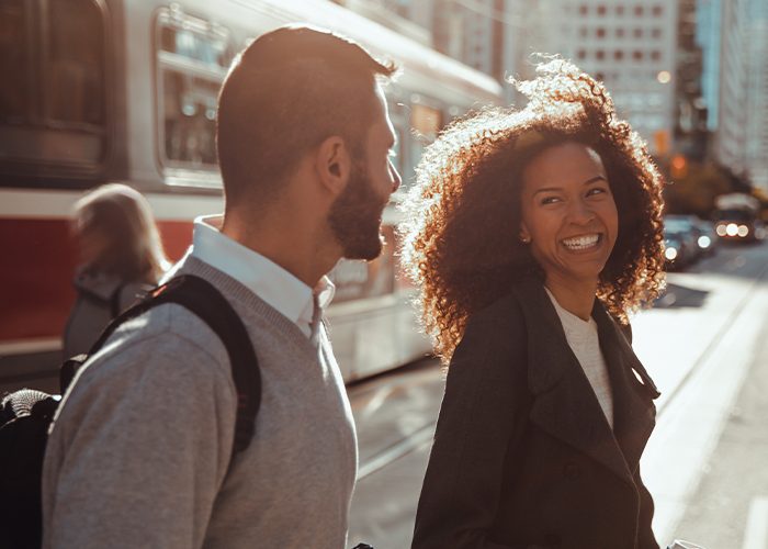 Photo Of A Man And Woman Looking Each Other